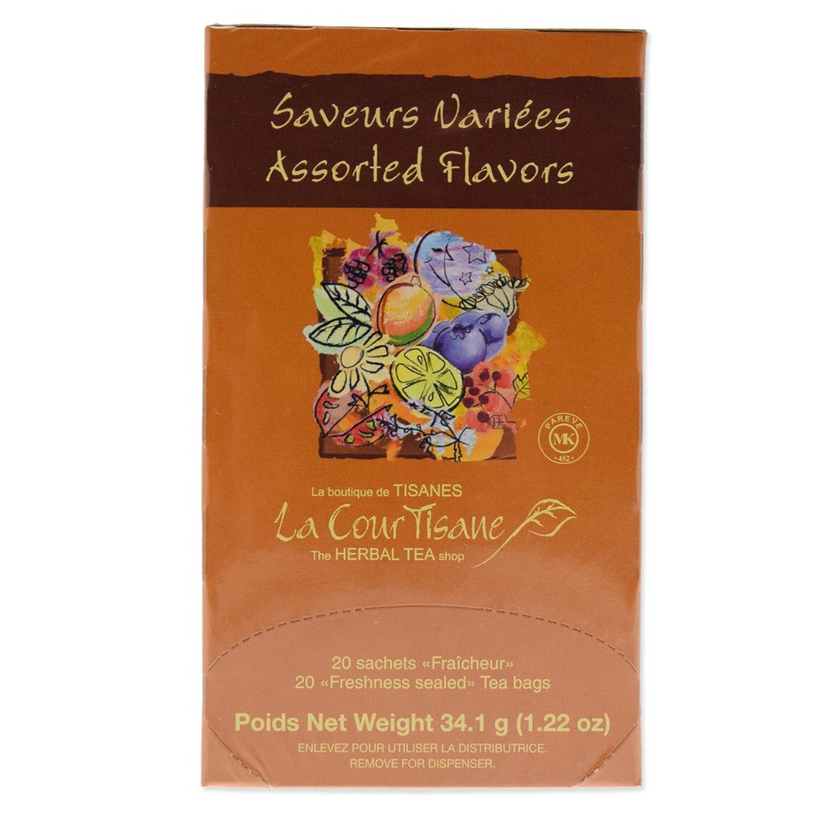 Assorted Flavoured Fruit and Herbal Infusions, 20 enveloped tea bags