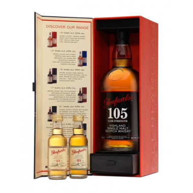 Coffret Glenfarclas 105 Cask Strength 70cl 60° + 2x5cl