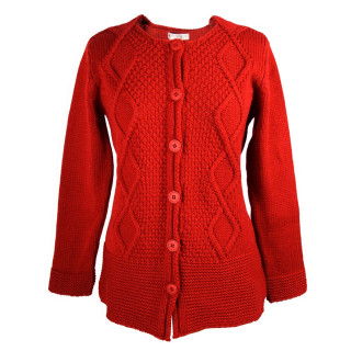 Out of Ireland Long Red Cardigan