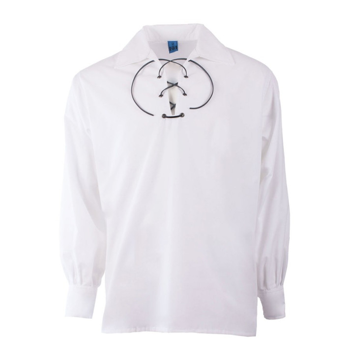 Traditional Jacobite Ghillie White Shirt