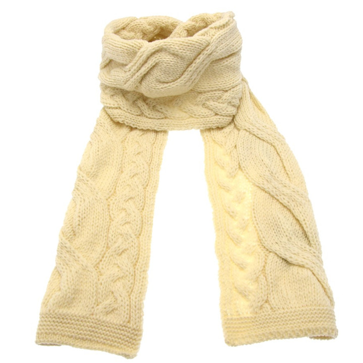 Inis Crafts Natural Twist Merino Scarf