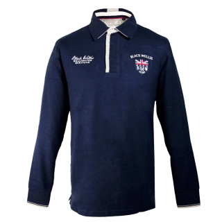 Black Wellis Heritage Navy Polo Shirt