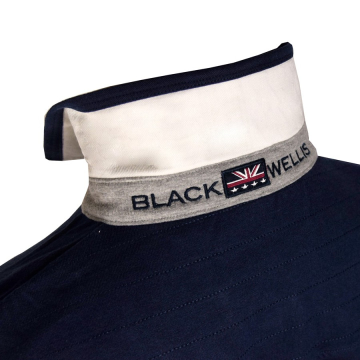 Black Wellis Heritage Navy Polo Shirt