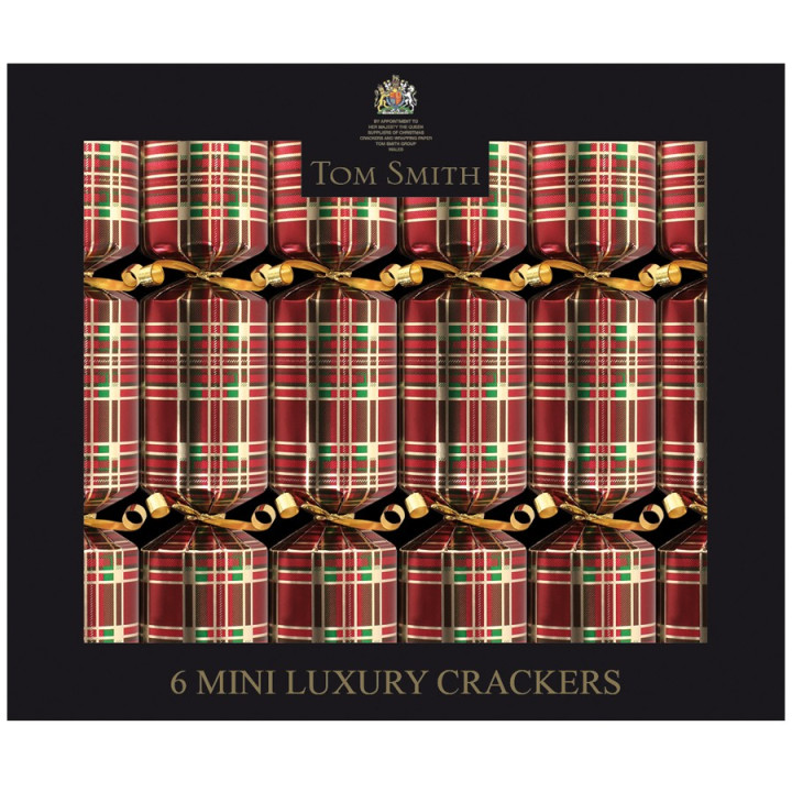 Christmas Crackers Tartan Mini Luxury Tom Smith x6