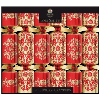 Christmas Crackers Rouge & Or Luxury Tom Smith x6