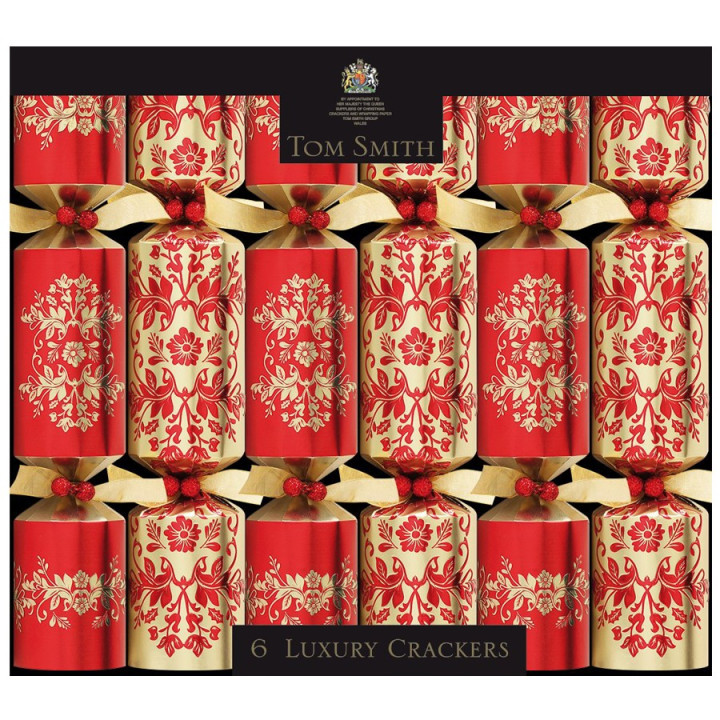 Christmas Crackers Rouge & Or Luxury Tom Smith x6