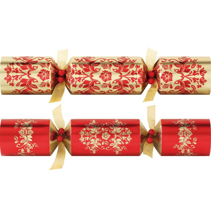 Red & Gold Luxury Christmas Crackers Tom Smith x6