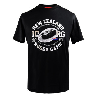 T-Shirt New Zealand Noir Nations of Rugby