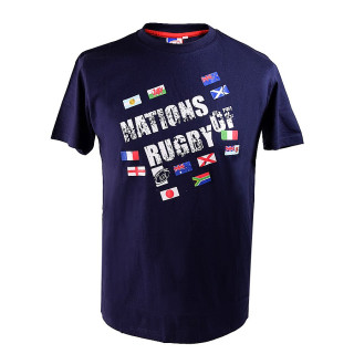 Nations of Rugby Flags Navy T-shirt