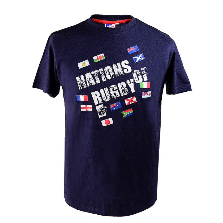 T-shirt Drapeaux Marine Nations of Rugby