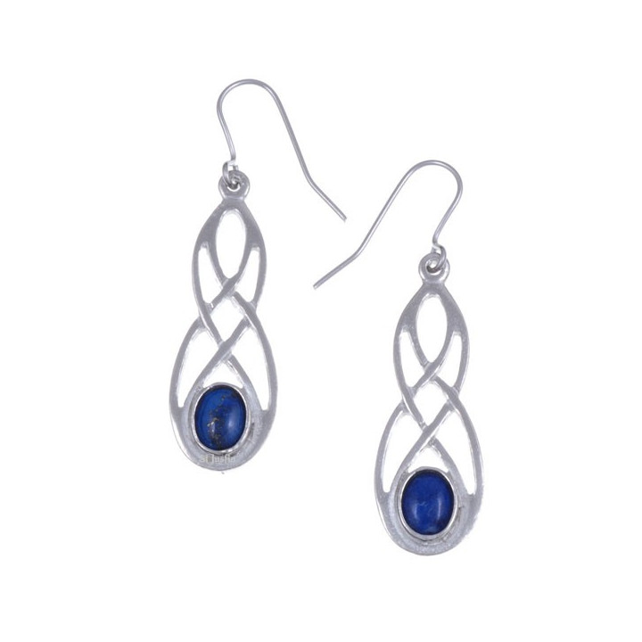 Boucles d’oreilles Celtiques étain Lapis