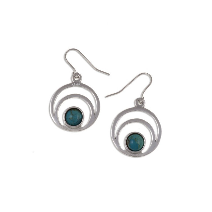 Tin Turquoise Earrings
