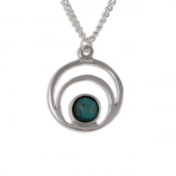 Pendentif en étain Pierre Turquoise