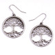 Boucles d'oreilles en étain Tree of Life