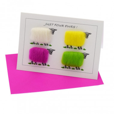 Just Four Ewes Postcard