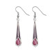 Boucles d'Oreilles Mack Goutte Mauve/Rouge