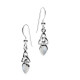 Pearl Grey Silver Celtic Earrings