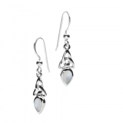 Boucles d'Oreilles Argent Celtique Gris Perle