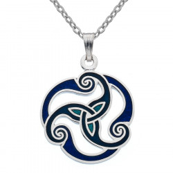 Pendentif Triskel Bleu