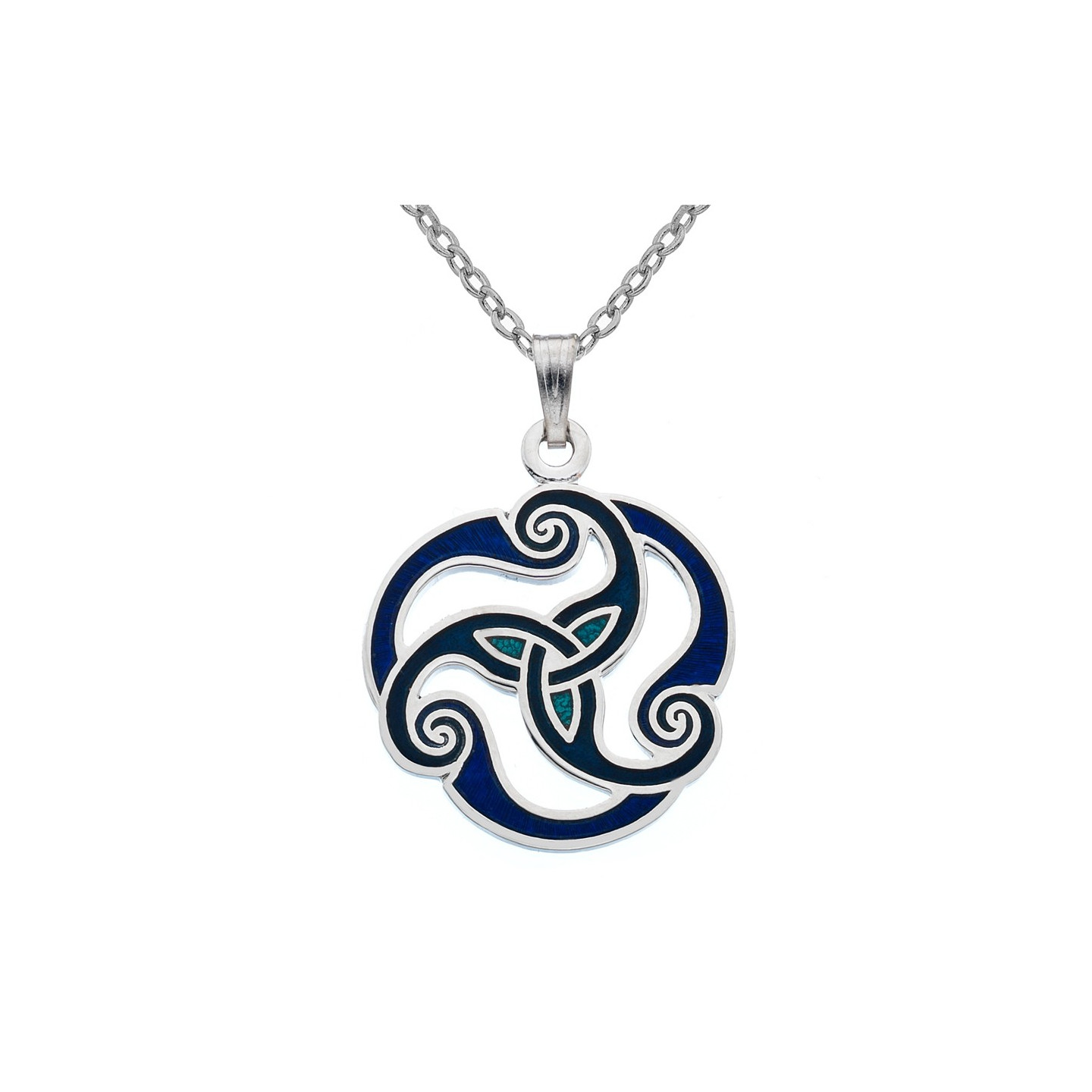 Pendentif Triskel Bleu