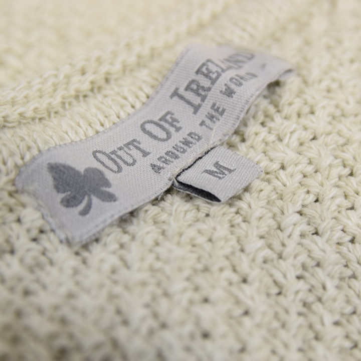 Out Of Ireland Twisted Round Collar Ecru SweaterEcru Out Of Ireland