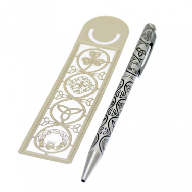 Bookmark and Pen Set with Irish Symbols