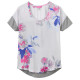 T-shirt Blanc & Gris Imprimé Fleurs Tom Joule