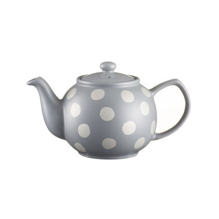 Silver Spotted Teapot Sandstone 2 Mugs 450ml