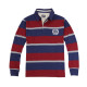 Striped Blue and Burgundy Polo Shirt Rugby Nations
