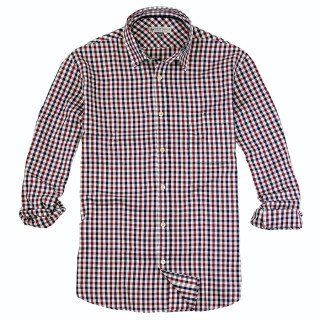 Out of Ireland Gingham Navy & Burgundy Shirt