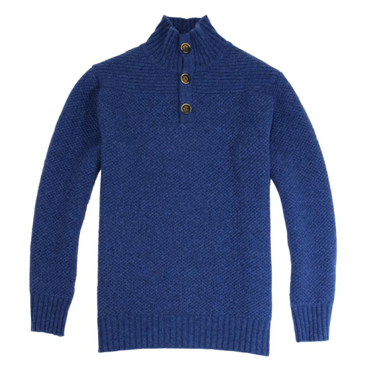 Out Of Ireland Indigo High Collar Sweater