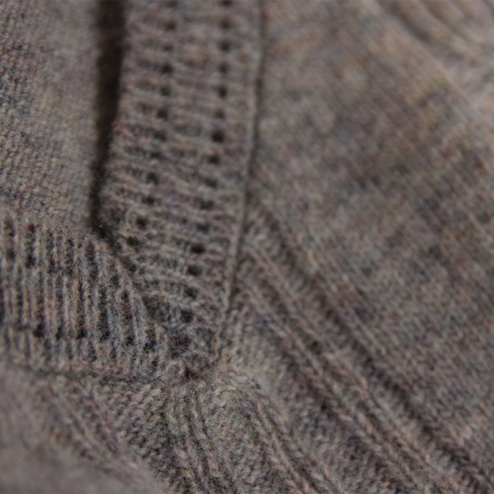 Pull Gris Col V Maille Fine Best Yarn