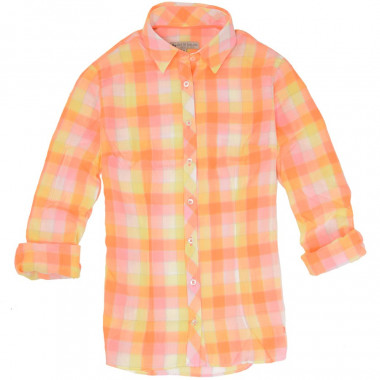 Out Of Ireland Orange Checkered Jane Shirt