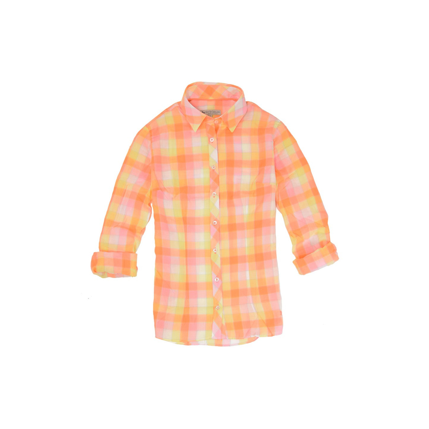 Chemisier Jane Carreaux Orange Out Of Ireland