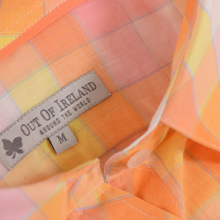 Out Of Ireland Orange Checkered Jane Shirt