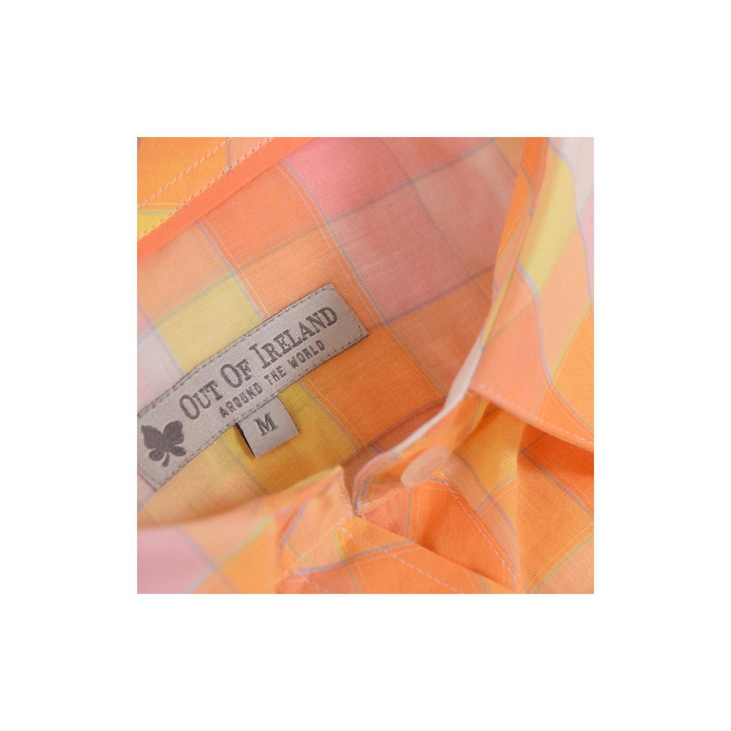 Chemisier Jane Carreaux Orange Out Of Ireland