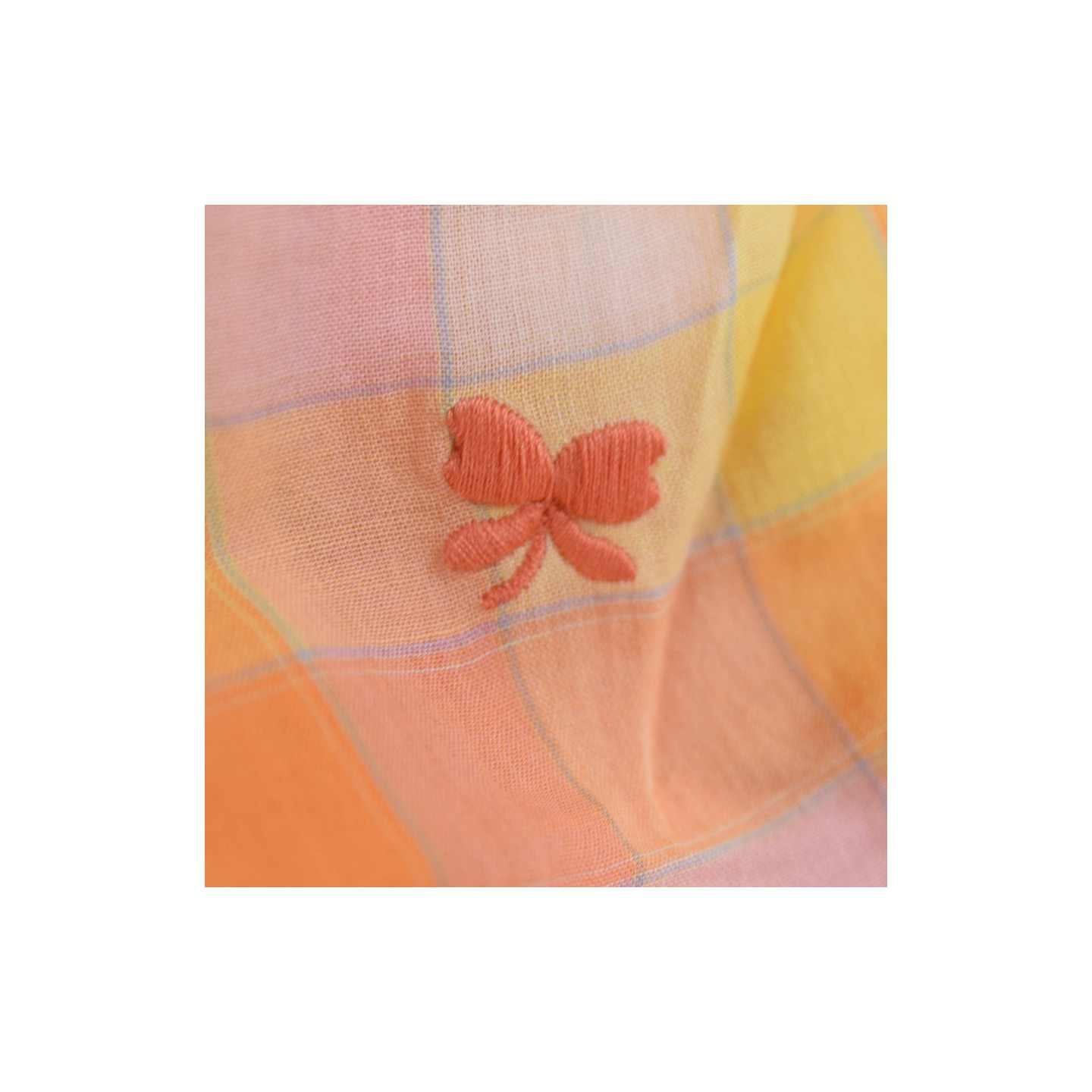 Chemisier Jane Carreaux Orange Out Of Ireland