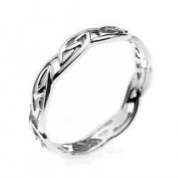 Interlaced Knots Silver Ring