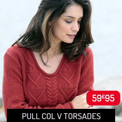 Pull Col V Torsades Paprika Out Of Ireland Pull Col V Torsades Paprika Out Of Ireland