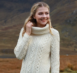 Aran wool sweater