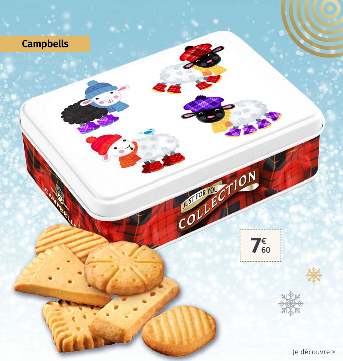 Une idée cadeau : les shortbreads Campbells dans de très jolies boîtes aux couleurs de Noël !