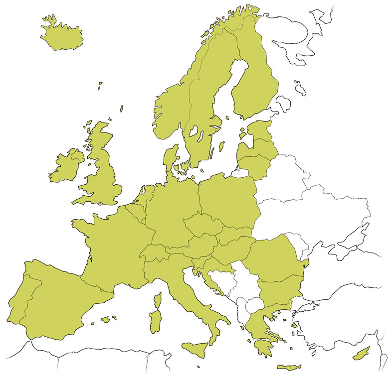 Carte de livraison Europe