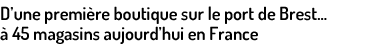 D'une première boutique à Brest...
