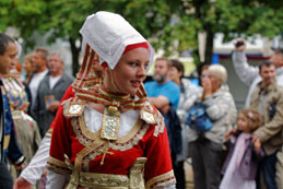Costume traditionnel au Festival de Cornouaille à Quimper