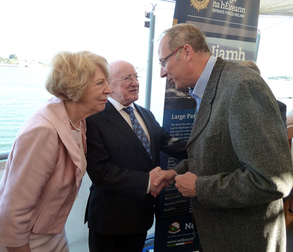 Hervé Taloc, Président du Comptoir Irlandais rencontre le Président de la République D’Irlande Michael D. Higgins et son épouse 
