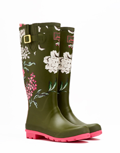 Bottes Kaki Fleurs