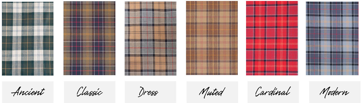 Les différents tartans Barbour