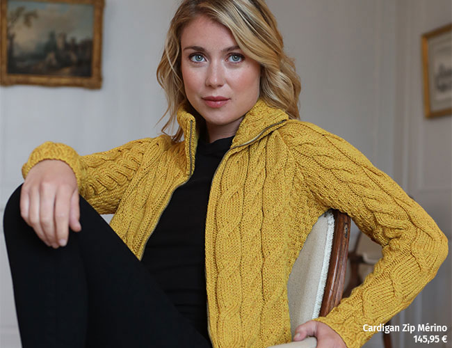 Cardigan Zip Mérino