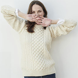 Aran ecru sweater