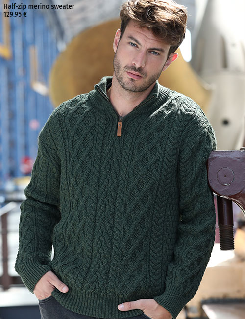 Merino half-zip sweater